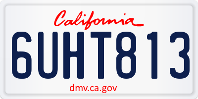 CA license plate 6UHT813