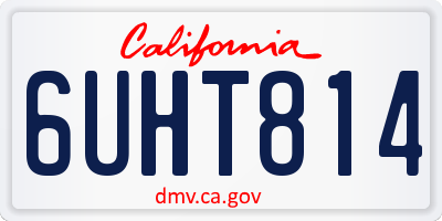 CA license plate 6UHT814