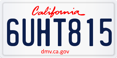 CA license plate 6UHT815