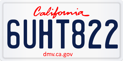 CA license plate 6UHT822