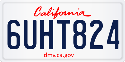 CA license plate 6UHT824