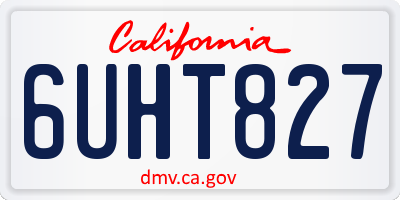 CA license plate 6UHT827