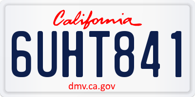 CA license plate 6UHT841