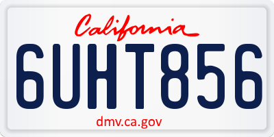 CA license plate 6UHT856