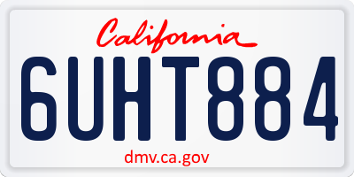 CA license plate 6UHT884