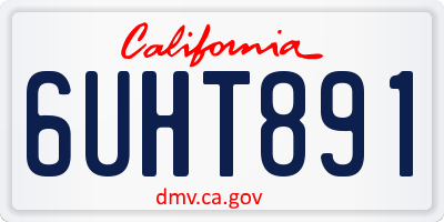 CA license plate 6UHT891