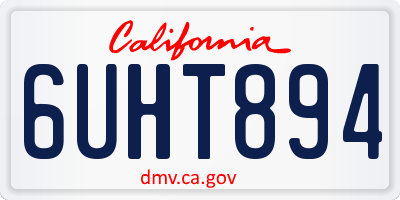CA license plate 6UHT894