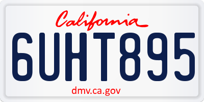 CA license plate 6UHT895