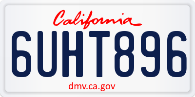 CA license plate 6UHT896