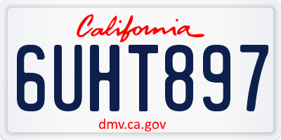 CA license plate 6UHT897