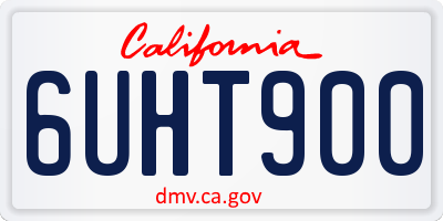 CA license plate 6UHT900
