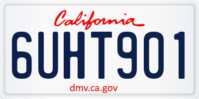 CA license plate 6UHT901