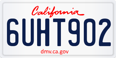 CA license plate 6UHT902