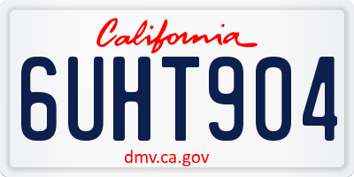 CA license plate 6UHT904