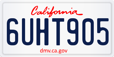 CA license plate 6UHT905