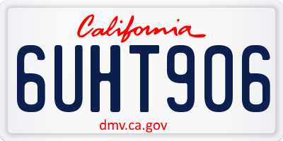 CA license plate 6UHT906