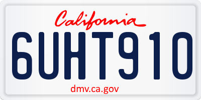 CA license plate 6UHT910