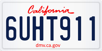 CA license plate 6UHT911