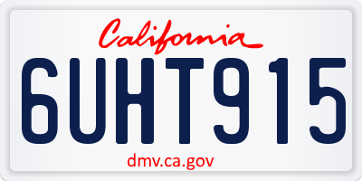 CA license plate 6UHT915