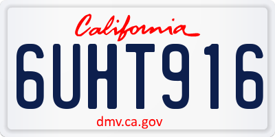 CA license plate 6UHT916