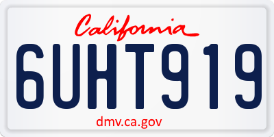 CA license plate 6UHT919