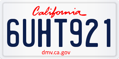 CA license plate 6UHT921
