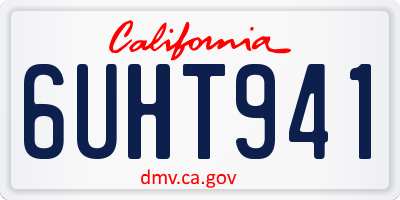 CA license plate 6UHT941
