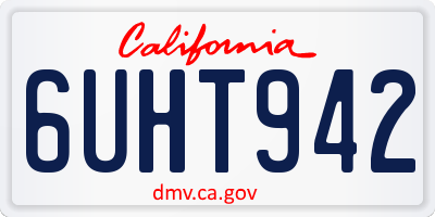 CA license plate 6UHT942
