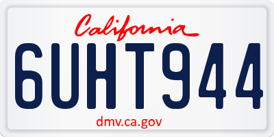 CA license plate 6UHT944
