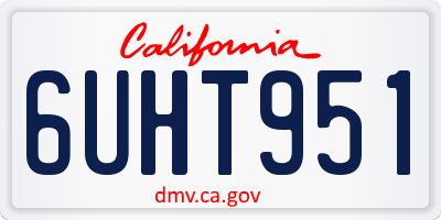 CA license plate 6UHT951