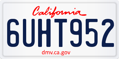 CA license plate 6UHT952