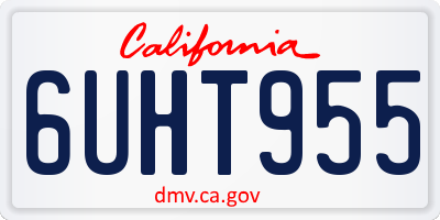 CA license plate 6UHT955