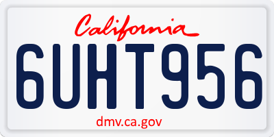 CA license plate 6UHT956