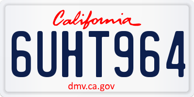 CA license plate 6UHT964