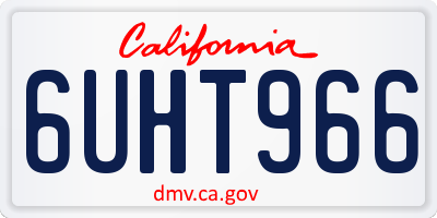 CA license plate 6UHT966