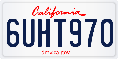 CA license plate 6UHT970