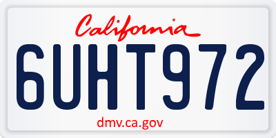 CA license plate 6UHT972