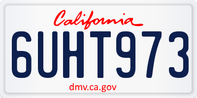 CA license plate 6UHT973