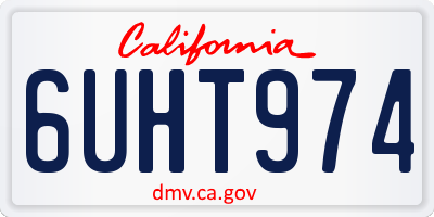 CA license plate 6UHT974