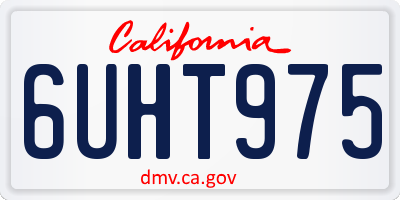 CA license plate 6UHT975