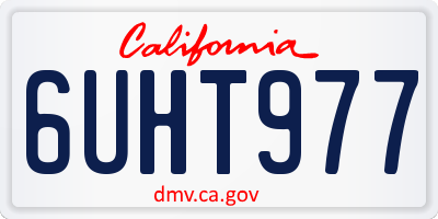 CA license plate 6UHT977