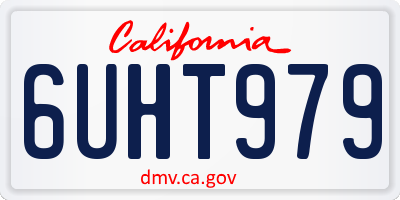 CA license plate 6UHT979