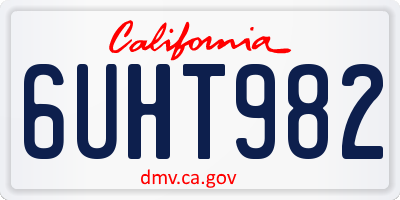 CA license plate 6UHT982