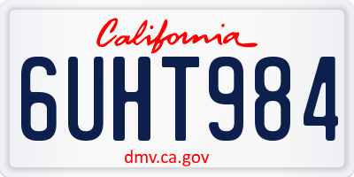 CA license plate 6UHT984