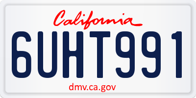 CA license plate 6UHT991