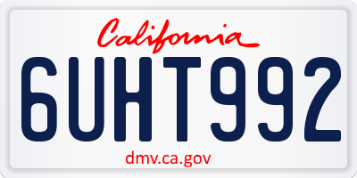 CA license plate 6UHT992