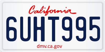 CA license plate 6UHT995