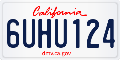 CA license plate 6UHU124