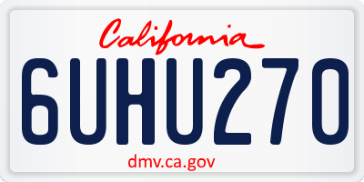 CA license plate 6UHU270