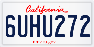 CA license plate 6UHU272